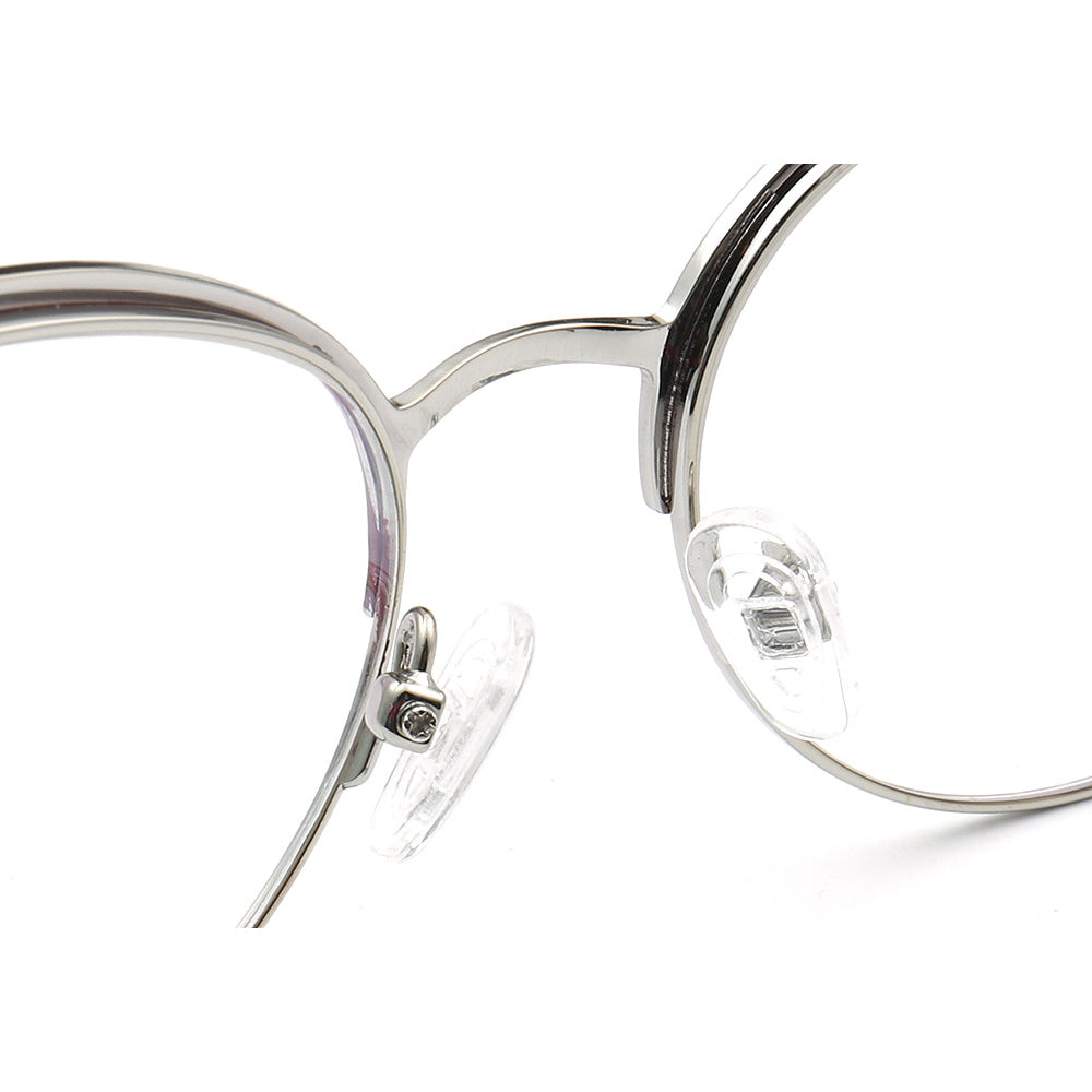 Evelyn | Stylish Stainless Steel Glasses For Women | Modern Half Rim Cat Eye Frame