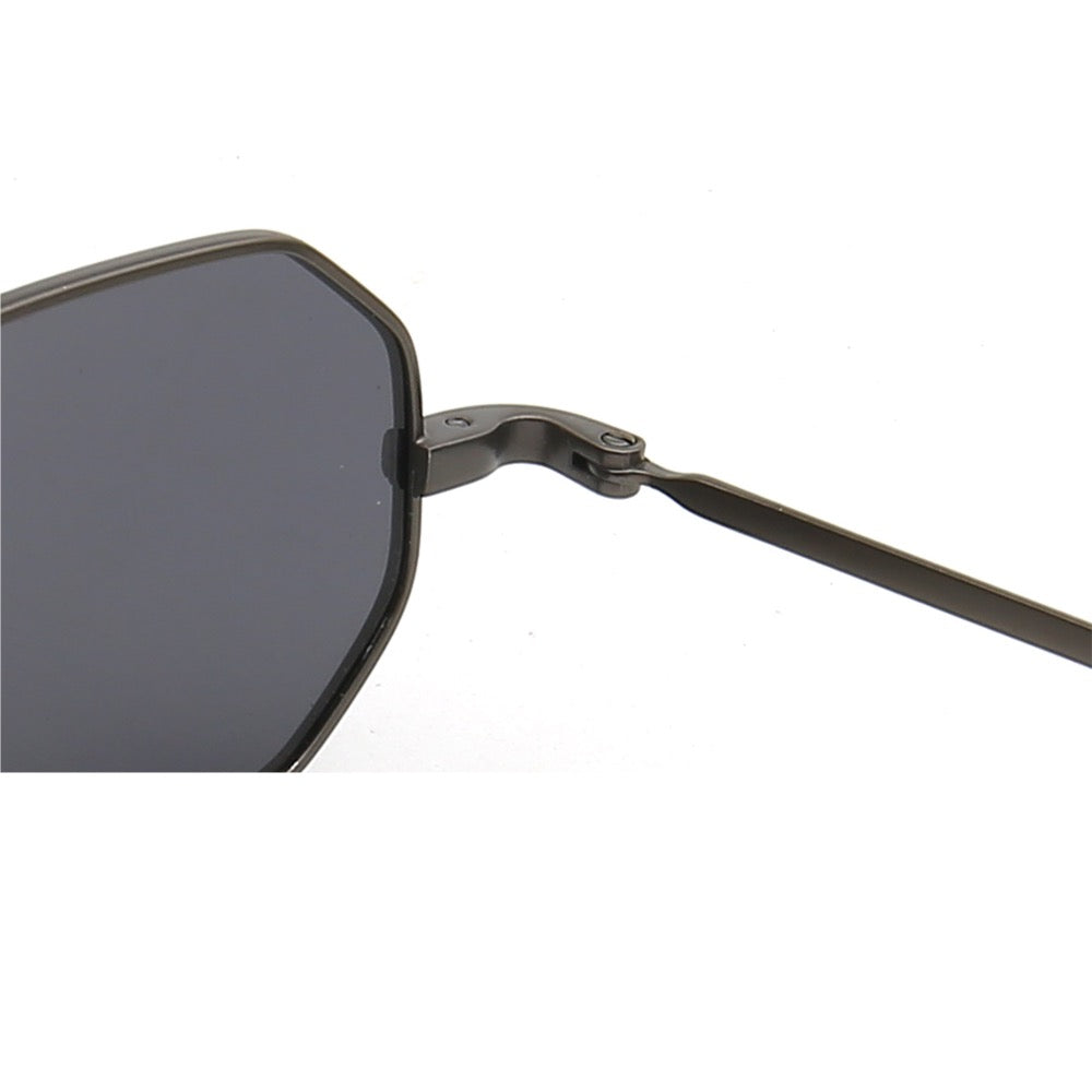 Greyson | Geometric Metal Mens Sunglasses Polarized | Rectangle Tinted Womens Sun Glasses UV400 Driving Outdoor