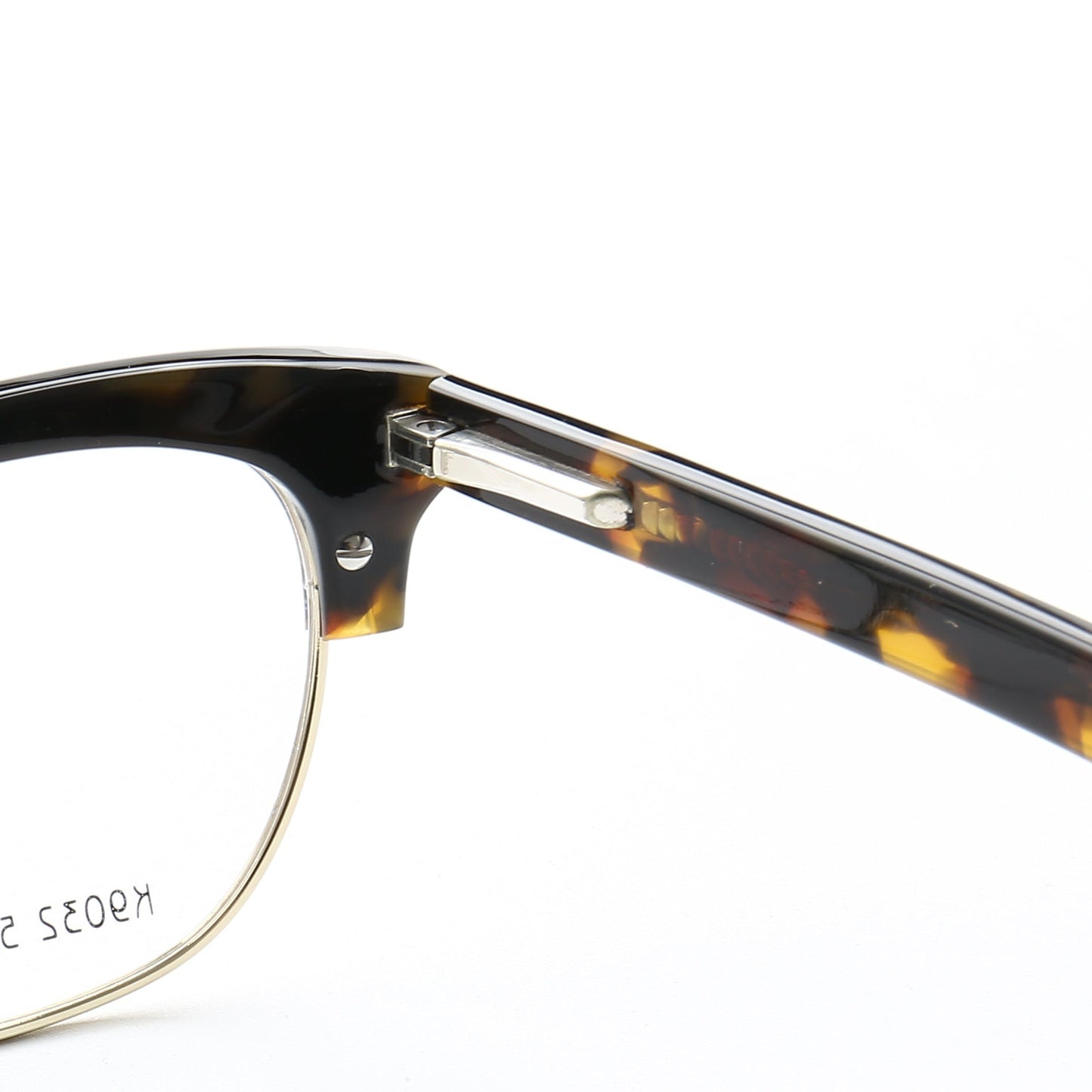 Carter | Retro Half Rim Acetate Glasses | Semi Rimless Nerd Style Eyeglass Frames