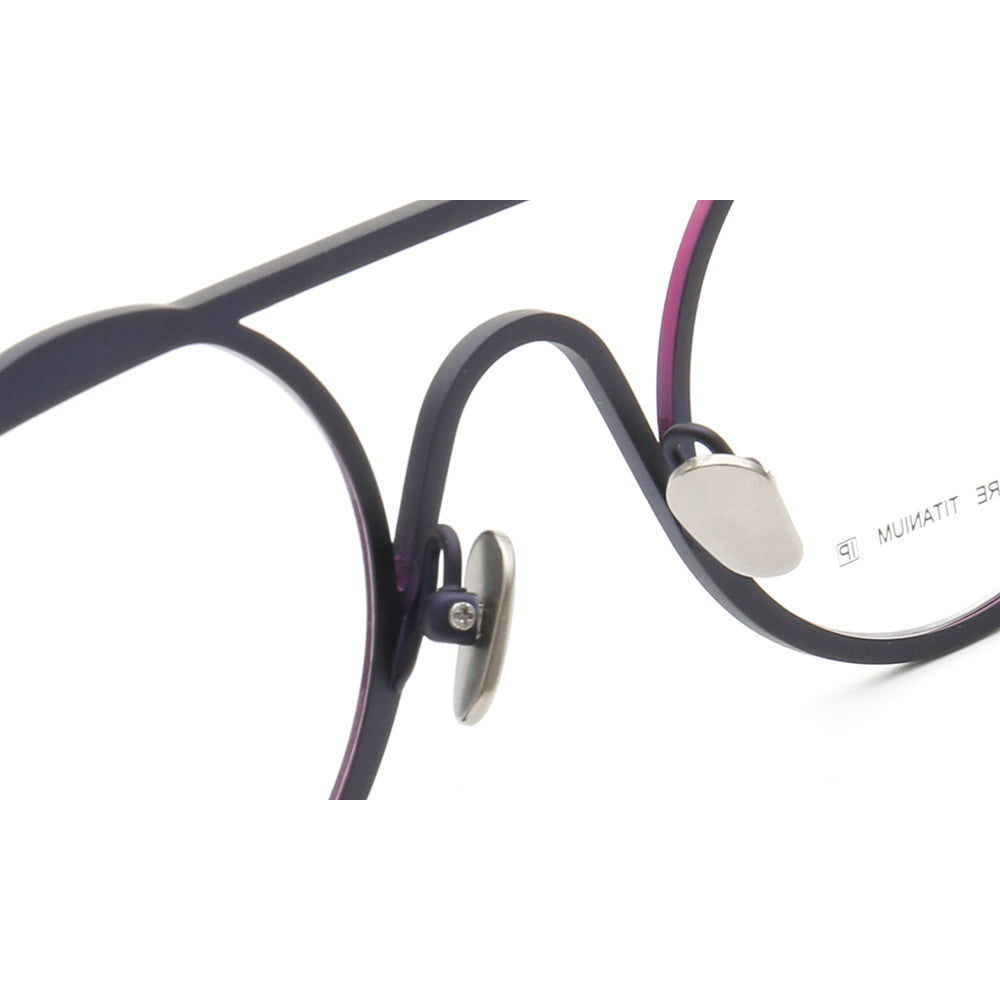 Quinn | Round Flat Top Pure Titanium Eyewear Frames | Funky Geometric Glasses For Men & Women