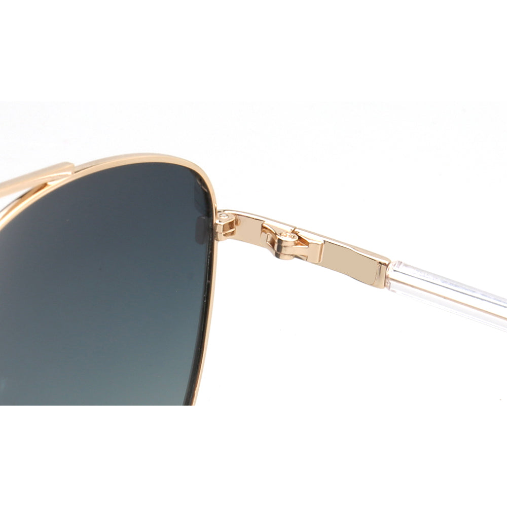 Travis | Polarized Sunglasses w/ Classic Square Design | Thin Lightweight Metal Frame