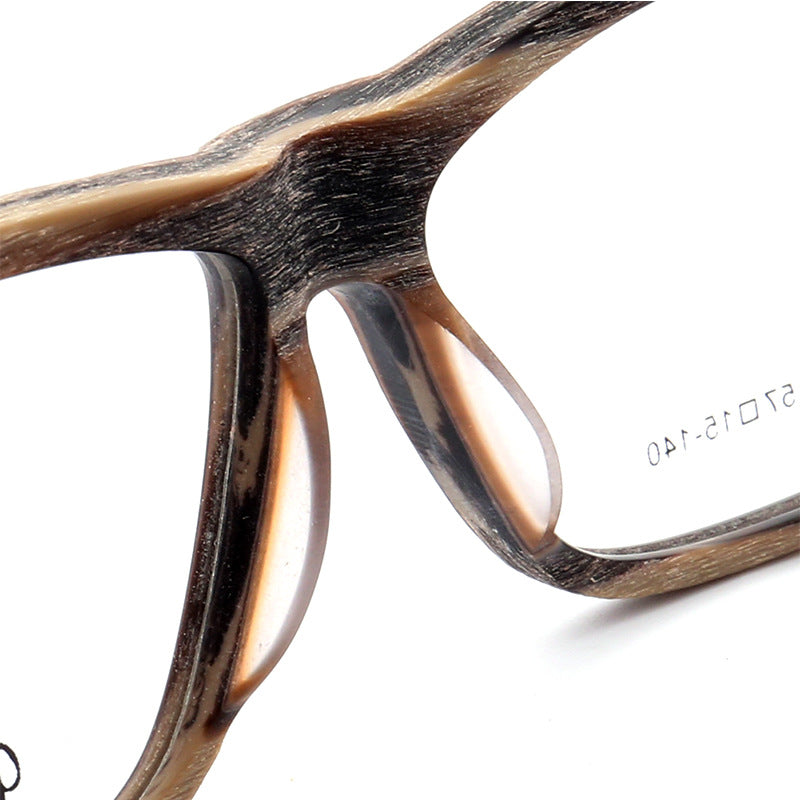 Lexington | Square Full Rim Wooden Eyeglasses | Modern Acetate Frames w/ Wood Temples