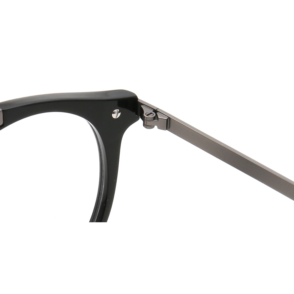 Generation | Retro Round Acetate Eyeglasses | Transparent Flat Top Glasses For Men & Women