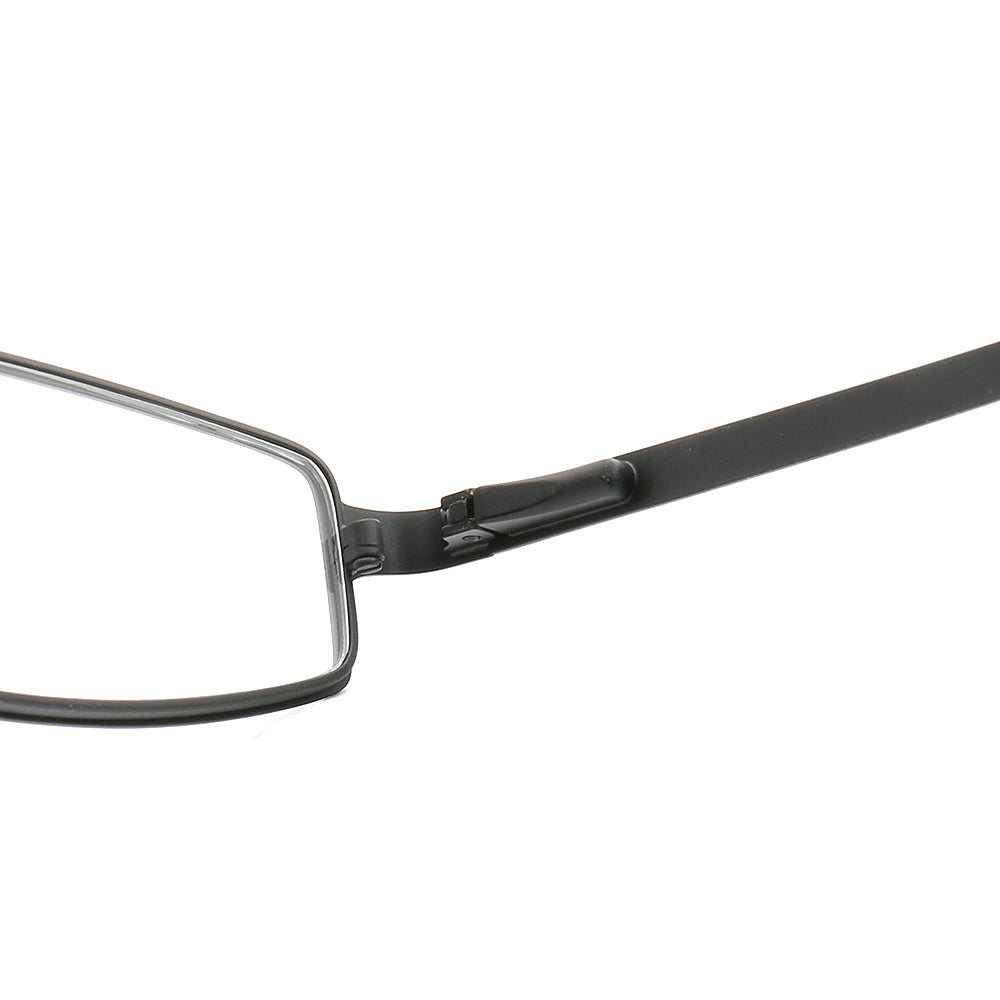 Edward | Full Rim Rectangle Shaped Metal Glasses | Modern Business Design