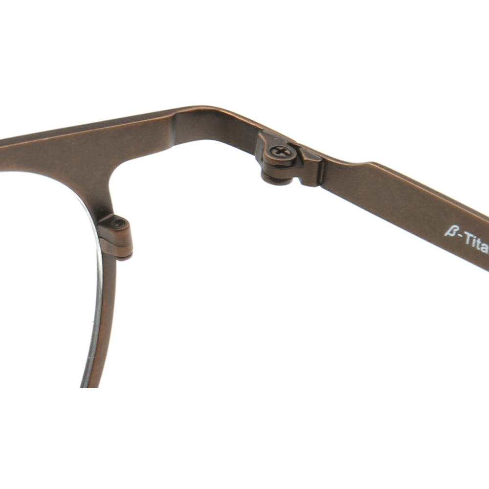 Wilford | Vintage Flat Top Titanium Mens Eyeglasses | Hipster Round Womens Glasses Frames Online