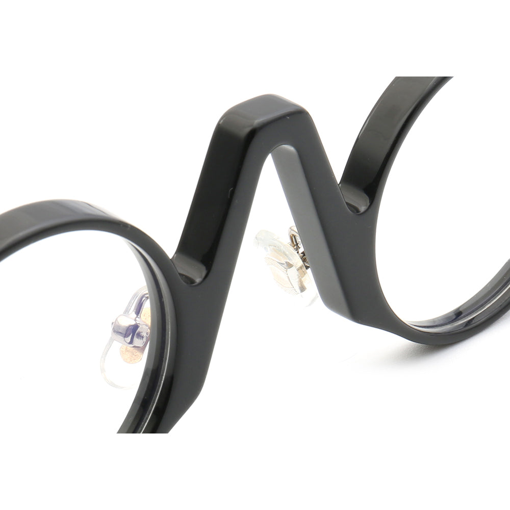 Central | Retro Round Tortoise Shell Eyeglasses | Unisex Hipster Nerd Style Glasses Frames