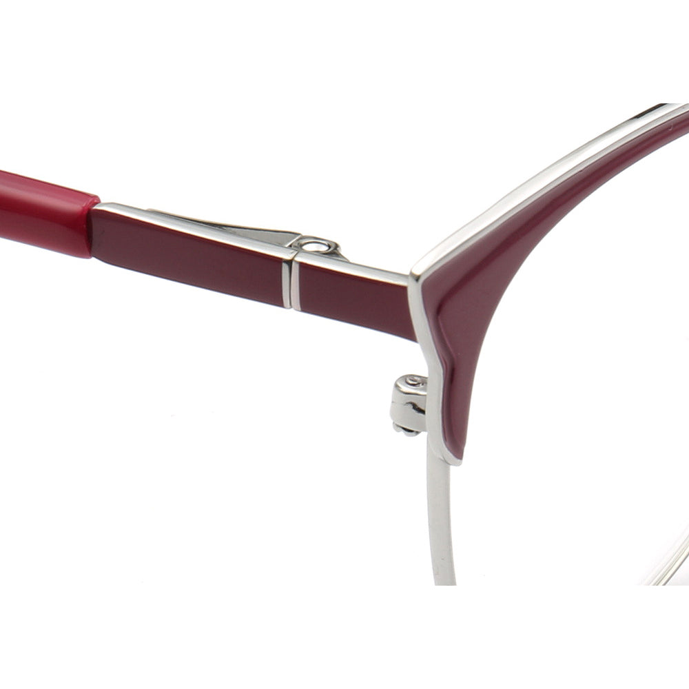 Evelyn | Stylish Stainless Steel Glasses For Women | Modern Half Rim Cat Eye Frame