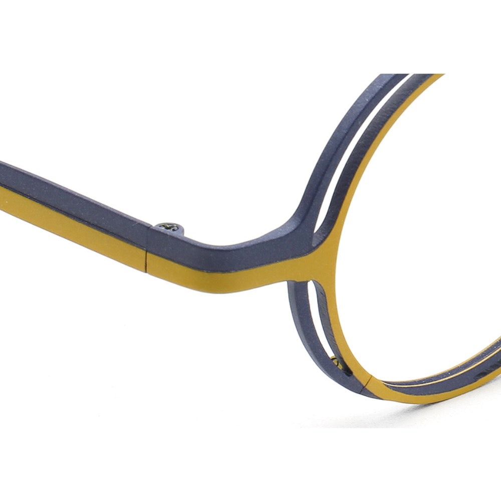 Slater | Round Womens Pure Titanium Eyeglasses Frames | Retro Mens Glasses Frames Two Tone
