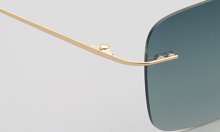 Theodore｜Rectangle Rimless Sunglasses Polarized UV400
