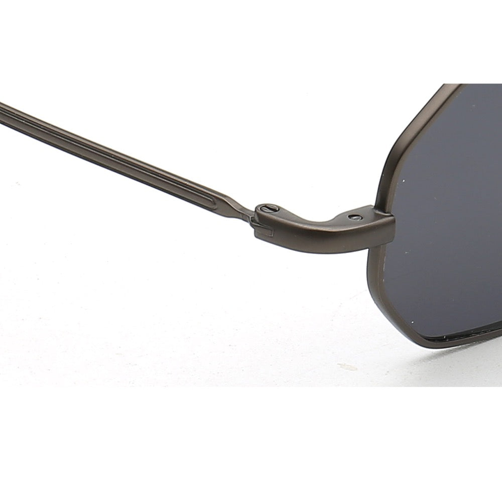 Greyson | Geometric Metal Mens Sunglasses Polarized | Rectangle Tinted Womens Sun Glasses UV400 Driving Outdoor