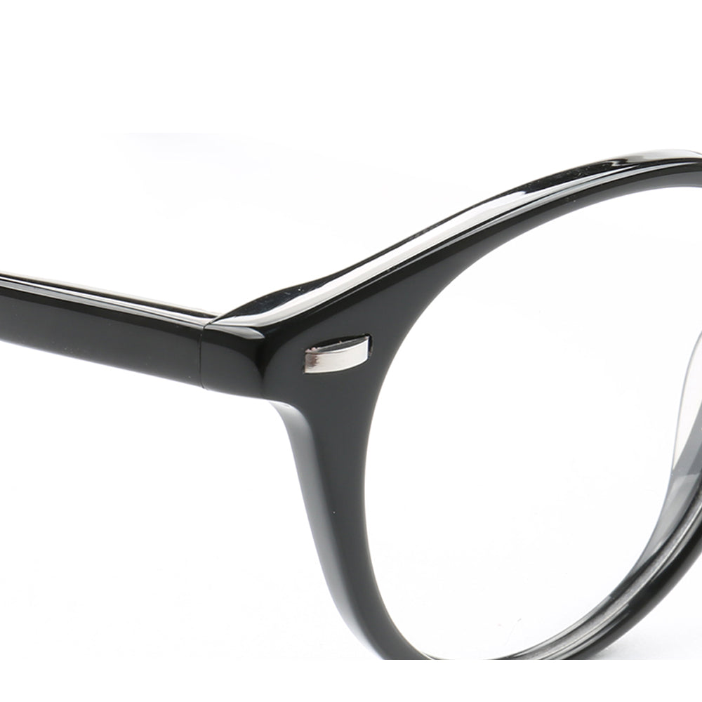 Axel | Classic Round Acetate Glasses w/ Tortoise Shell Design | Unisex Frame For Men & Women