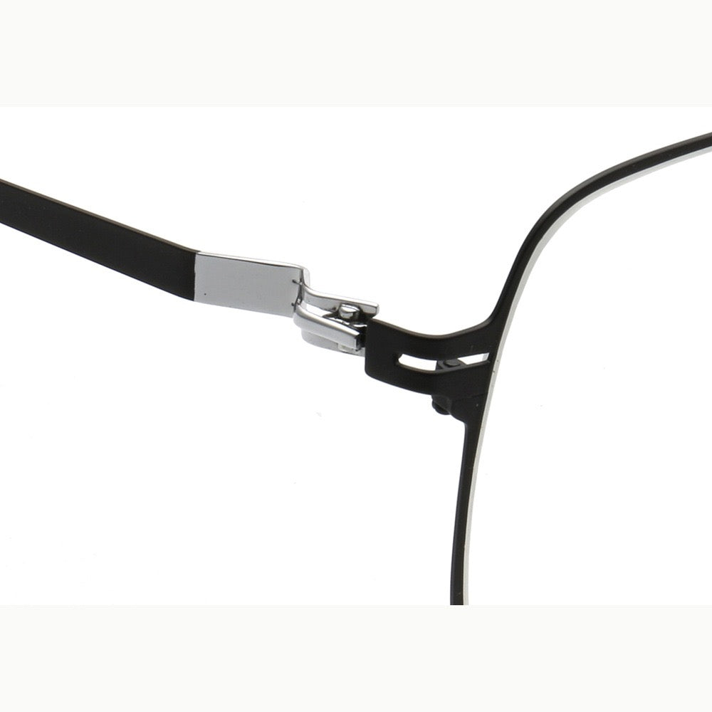 Robin | 80s Mens Business Metal Eyeglass Frames | Modern Square Oversize Womens Light Eyewear Stainless Steel
