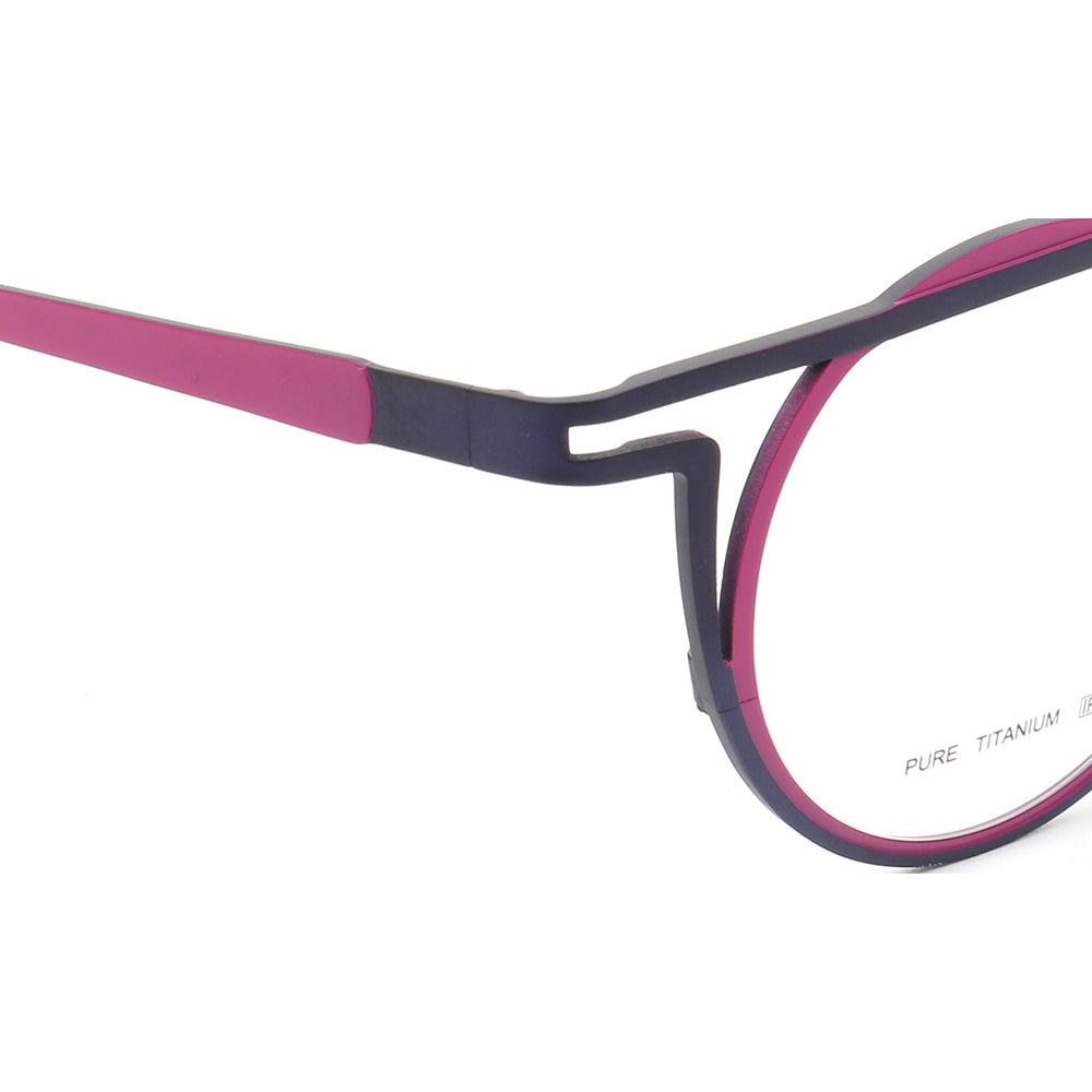 Quinn | Round Flat Top Pure Titanium Eyewear Frames | Funky Geometric Glasses For Men & Women