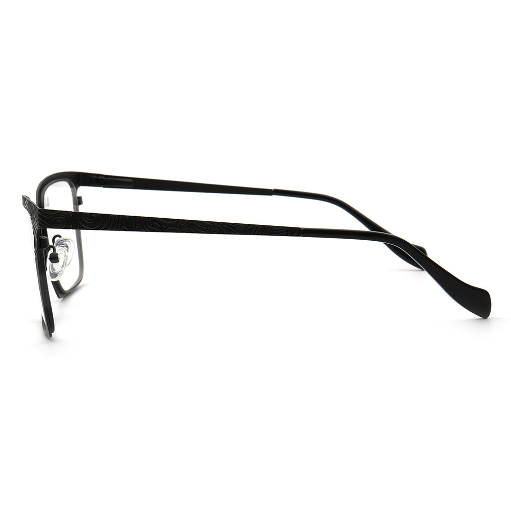Aspen | Modern Square Stainless Steel Eyeglass Frames | Full Rim Durable Design