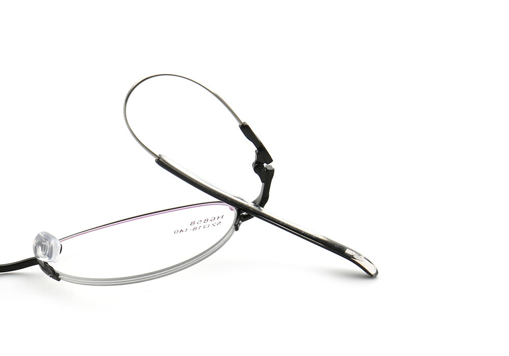 Allegra | Women Flexible Memory Metal Oval Half Rim Eyeglasses Frames