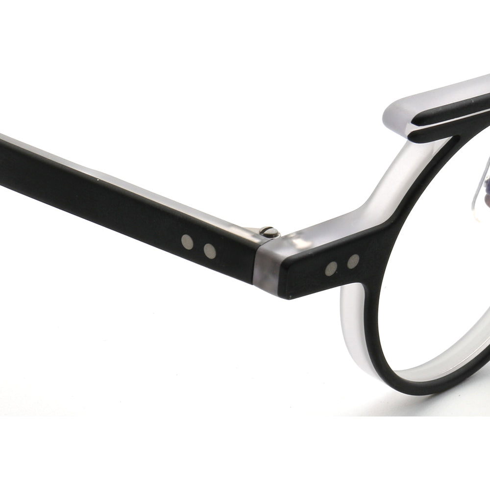 Hester | Retro Flat Top Vintage Glasses Frames Men | Round Nerd Stylish Women Eyeglasses Frames