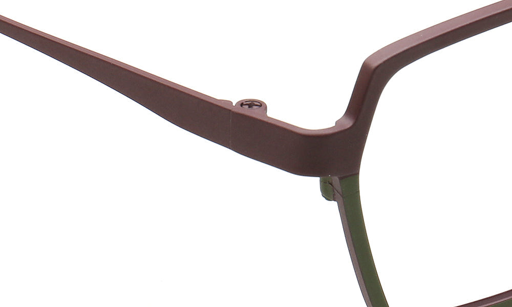 Jeffrey | 80s Titanium Pilot Eyeglasses Frames for Men | Modern Two Tone Square Vintage Glasses Frame