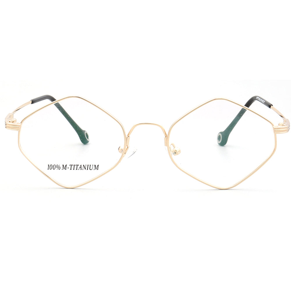 Kenton | Geometric Mens Memory Metal Glasses | Flexible Bendable Polygon Shaped Frame for Women