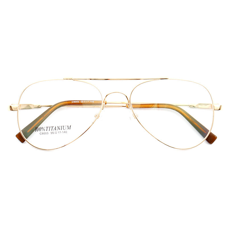 Domingo | Flat Top Mens Pilot Eyeglasses Frames | Flexible Bendable Memory Metal Glasses Frames