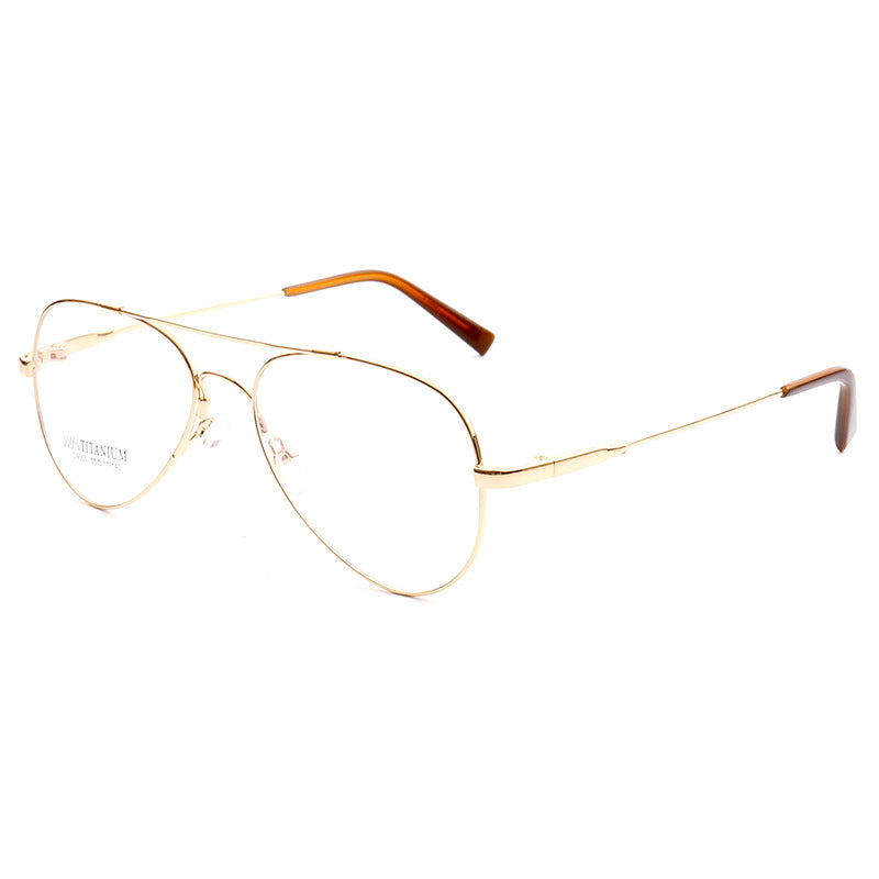 Domingo | Flat Top Mens Pilot Eyeglasses Frames | Flexible Bendable Memory Metal Glasses Frames