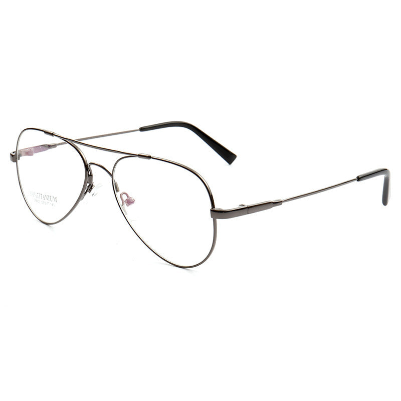 Domingo | Flat Top Mens Pilot Eyeglasses Frames | Flexible Bendable Memory Metal Glasses Frames