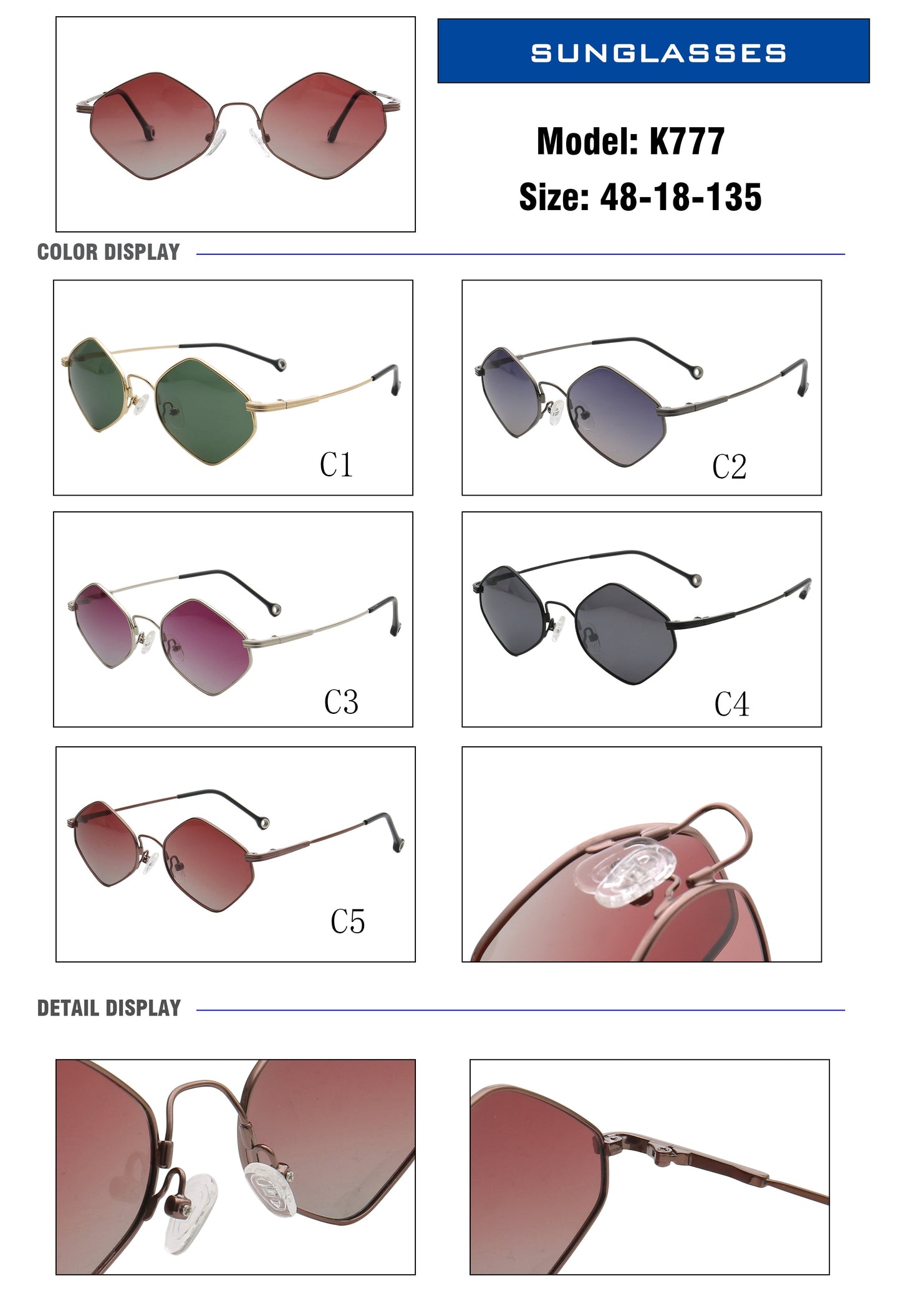 Kenton | Hipster Mens Polarized Sunglasses UV400 | Geometric Sun Glasses for Women