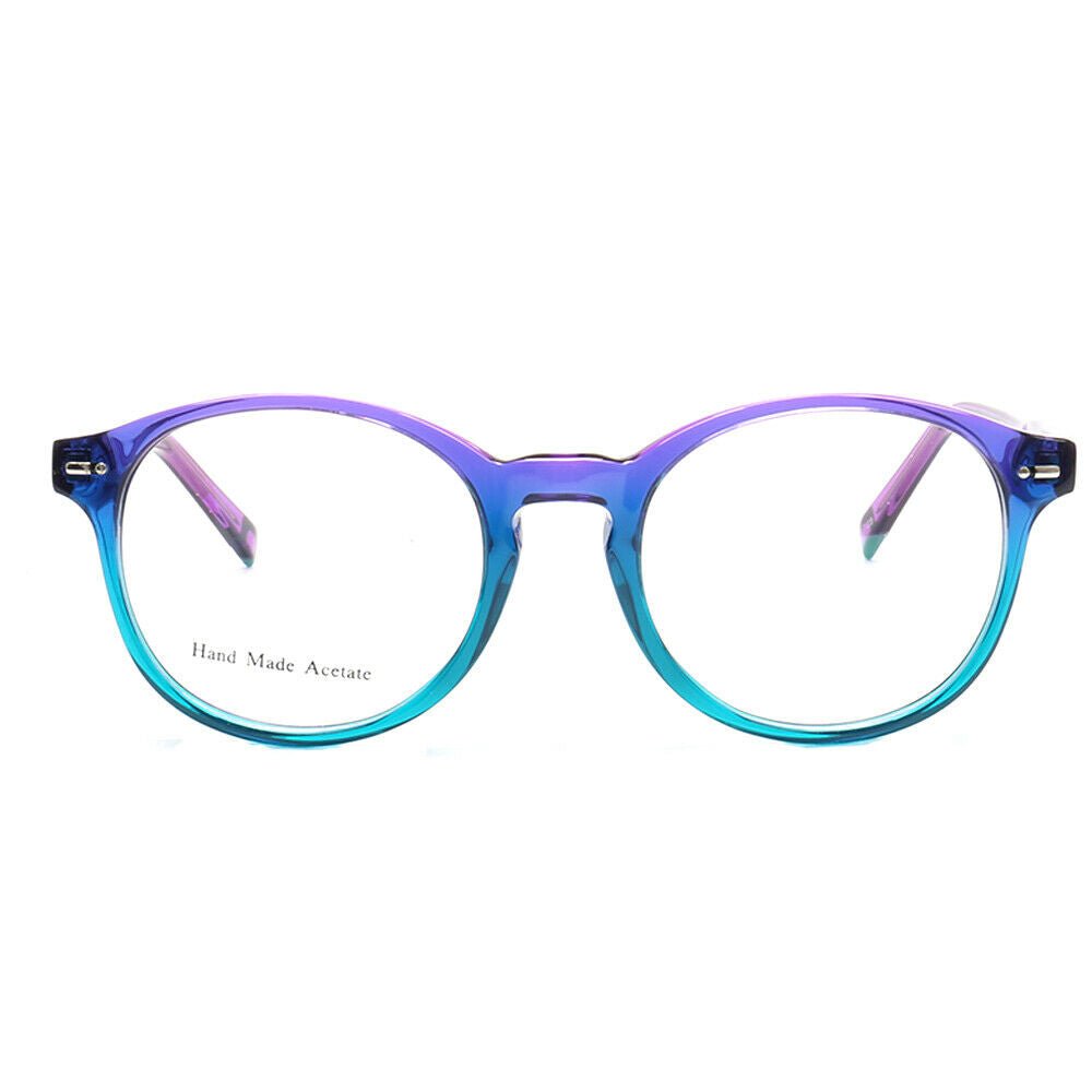 Glow | Classic Round Acetate Eyeglasses w/ Two Tone Design | Gradient Full Rim Glasses