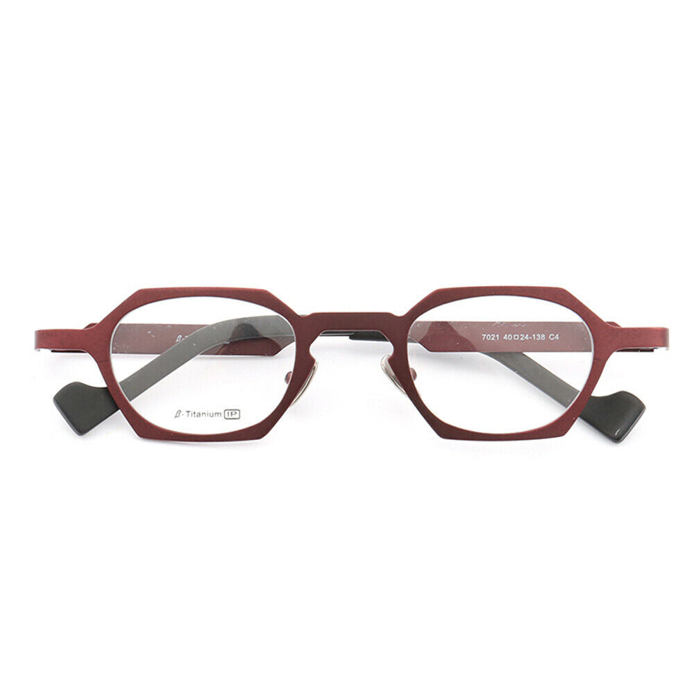 Peak | Hexagon Shaped Pure Titanium Eyeglasses | Lightweight Geometric Design