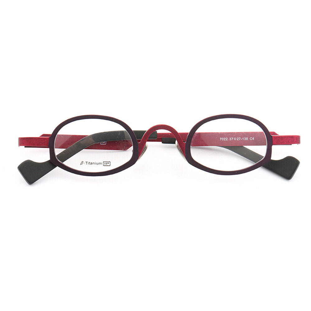Nostalgia | Funky Full Rim Oval Eyeglasses | Retro Pure Titanium Unisex Eyeglasses