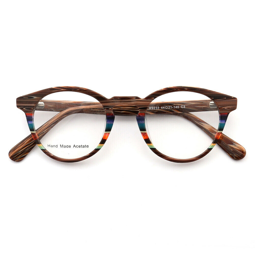 Element | Colorful Striped Men Eyeglass Frames | Modern Round Retro Women Glasses