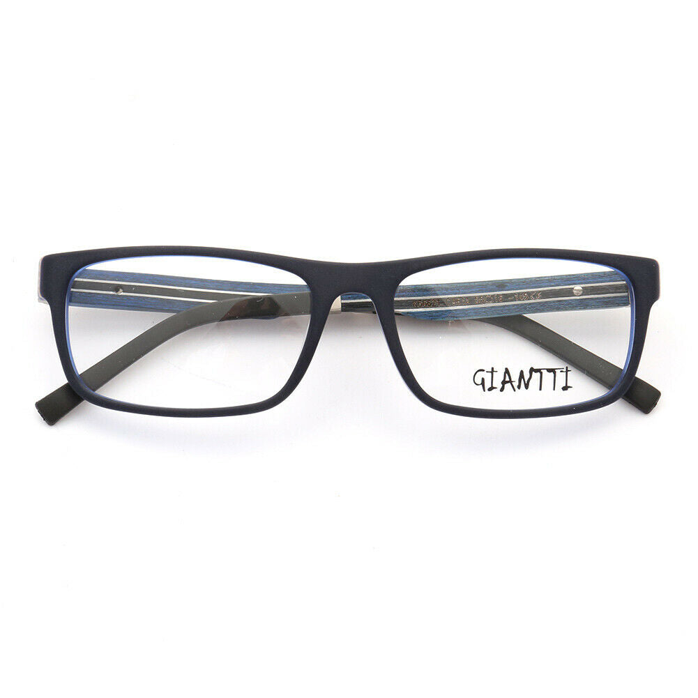 Arthur | Modern Square Full Rim Eyeglasses | Acetate Frame w/ Wooden Temples