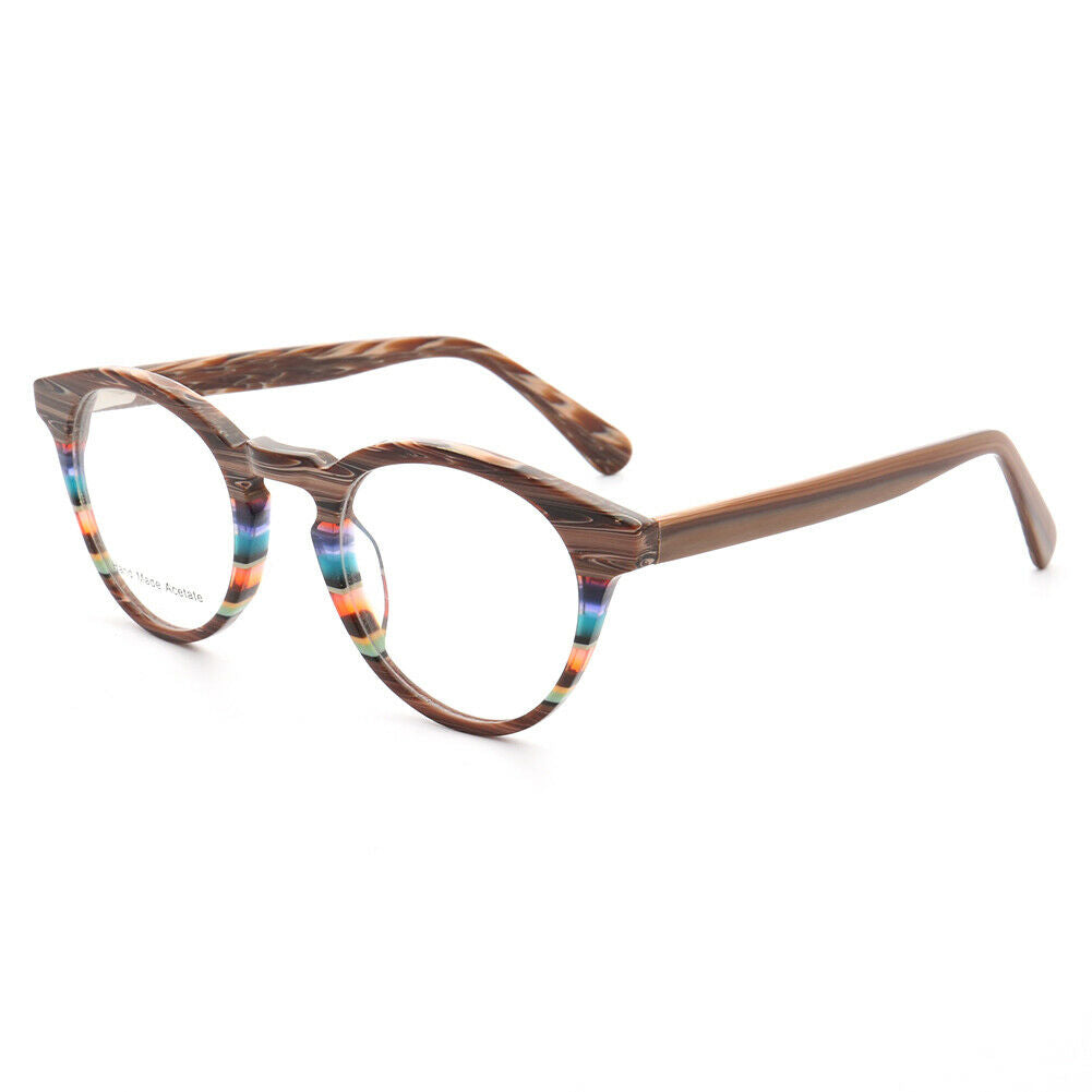 Element | Colorful Striped Men Eyeglass Frames | Modern Round Retro Women Glasses