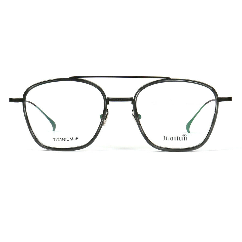 Irwin | 80s Style Pure Titanium Eyeglass Frames | Retro Glasses w/ Flat Top Design