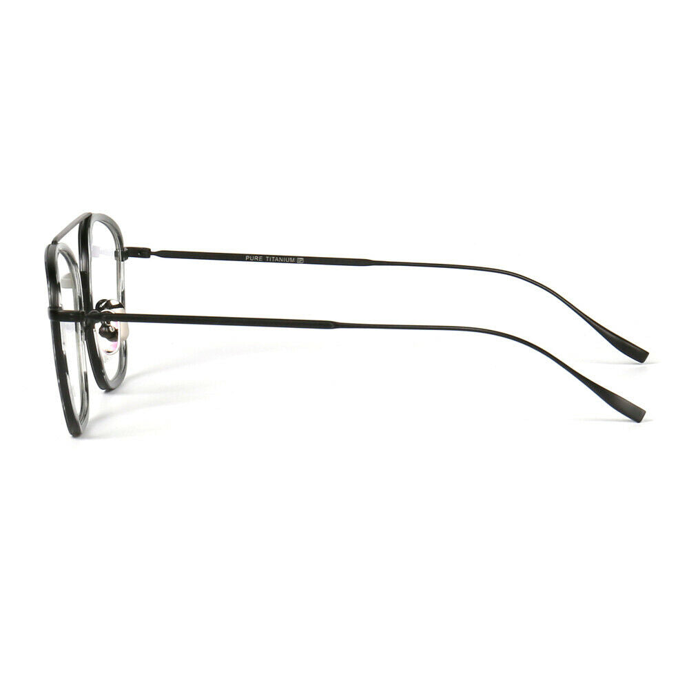 Irwin | 80s Style Pure Titanium Eyeglass Frames | Retro Glasses w/ Flat Top Design