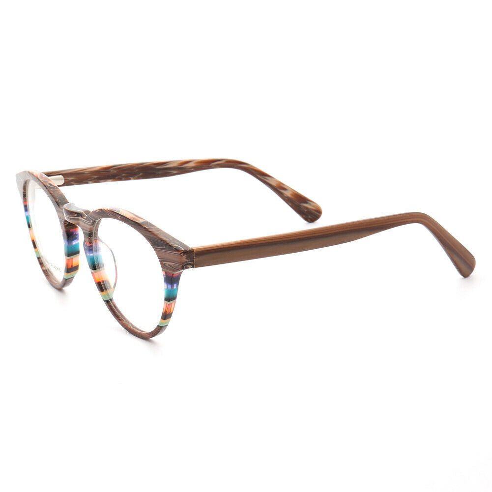 Element | Colorful Striped Men Eyeglass Frames | Modern Round Retro Women Glasses