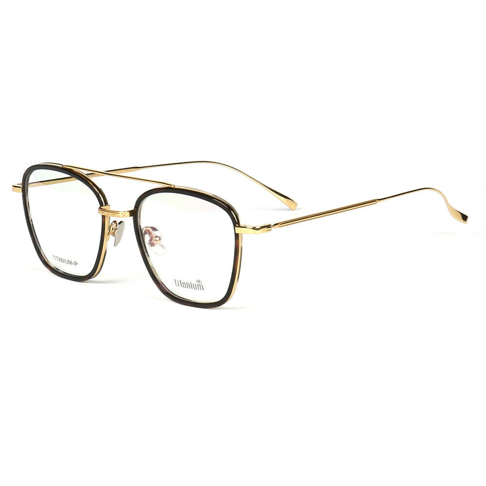Irwin | 80s Style Pure Titanium Eyeglass Frames | Retro Glasses w/ Flat Top Design