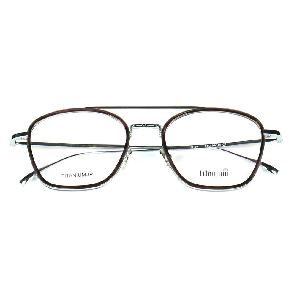 Irwin | 80s Style Pure Titanium Eyeglass Frames | Retro Glasses w/ Flat Top Design