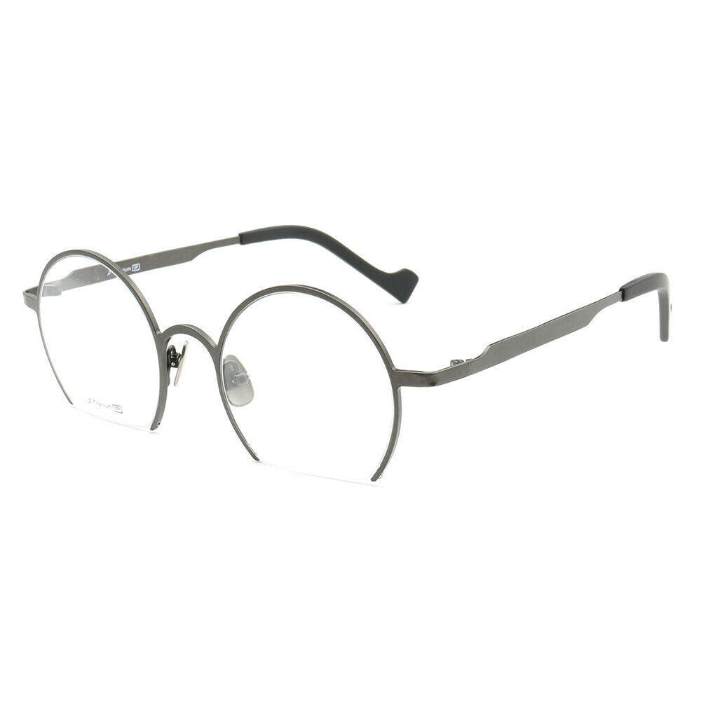 Sutton | Retro Round Semi Rimless Eyeglasses | Lightweight Pure Titanium Design