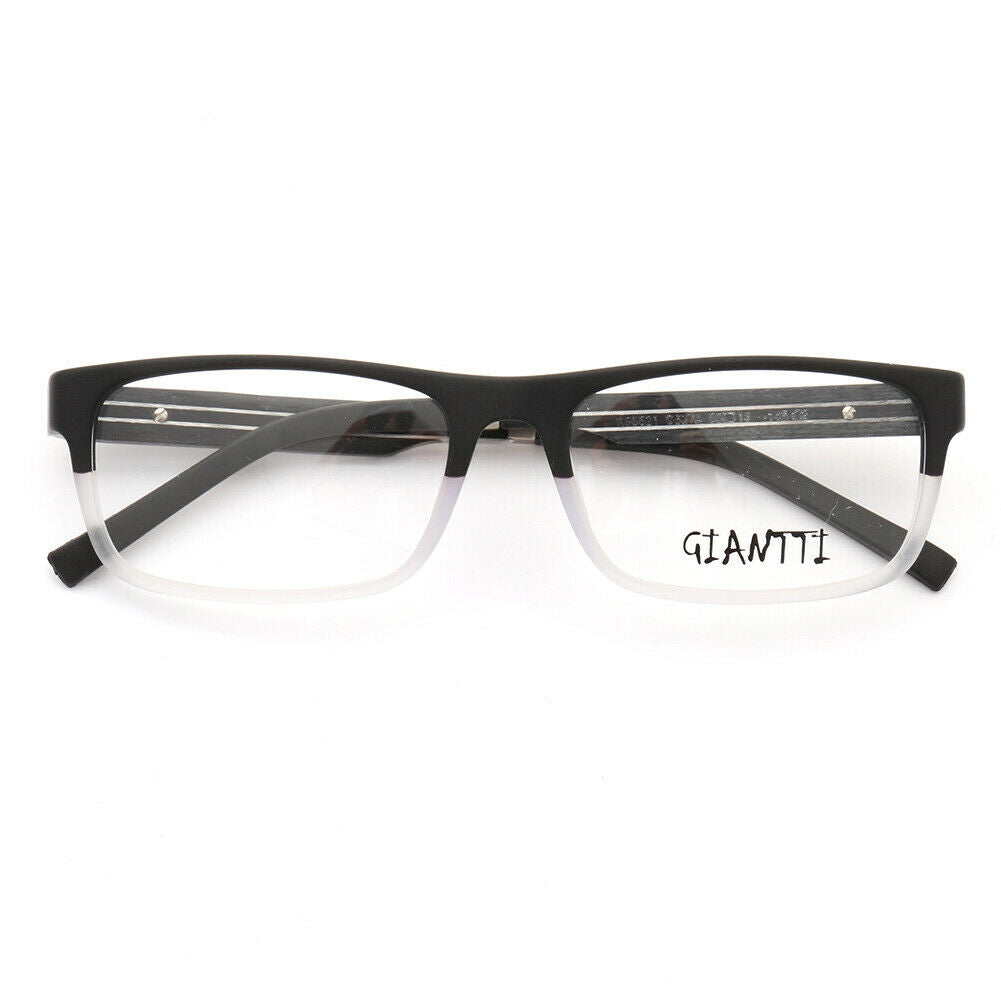 Arthur | Modern Square Full Rim Eyeglasses | Acetate Frame w/ Wooden Temples