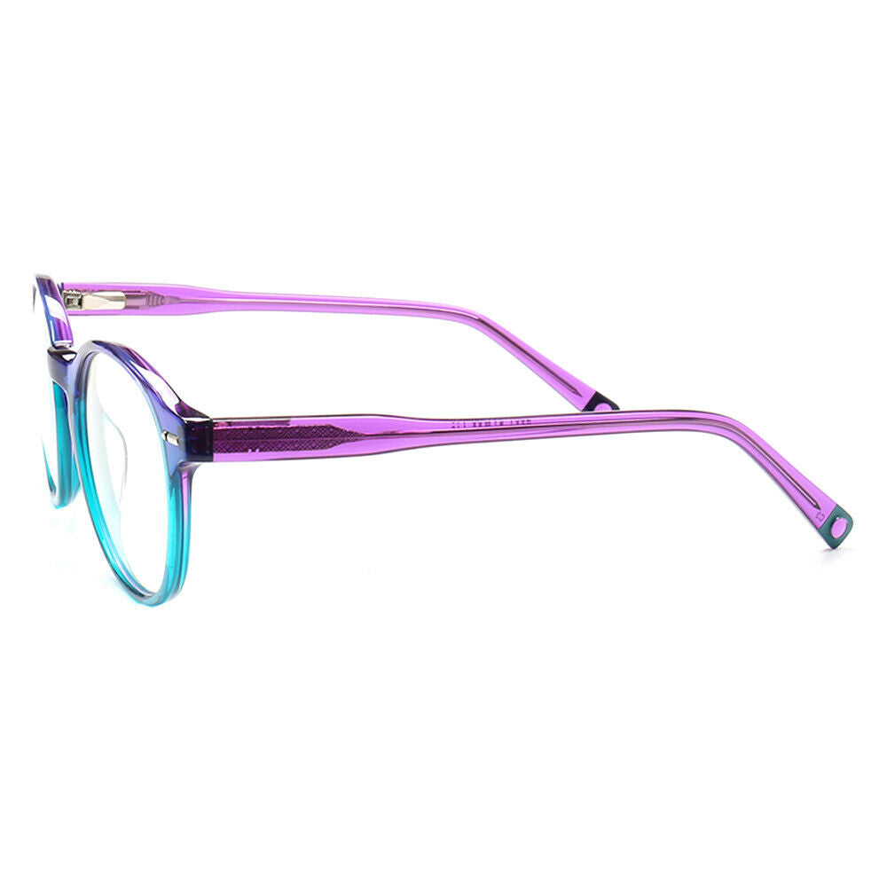 Glow | Classic Round Acetate Eyeglasses w/ Two Tone Design | Gradient Full Rim Glasses