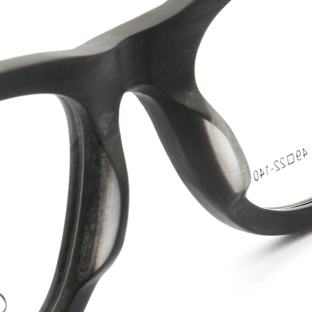 Francis | Patterned Square Wood Eyeglasses | Acetate Frame w/ Wooden Temples