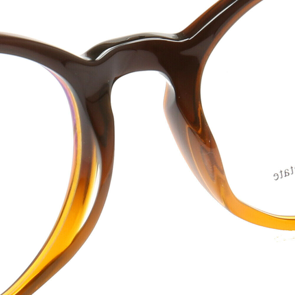 Glow | Classic Round Acetate Eyeglasses w/ Two Tone Design | Gradient Full Rim Glasses