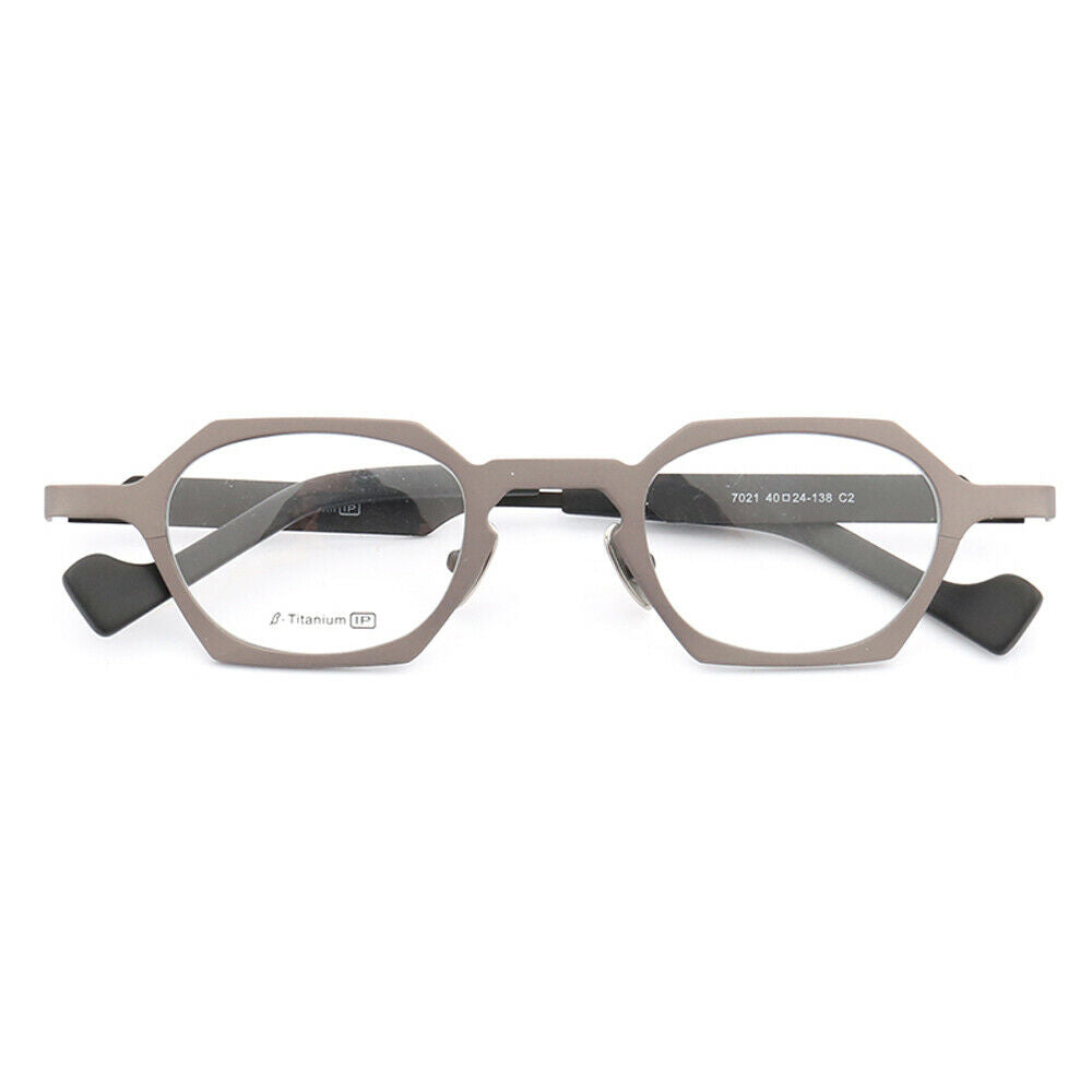 Peak | Hexagon Shaped Pure Titanium Eyeglasses | Lightweight Geometric Design