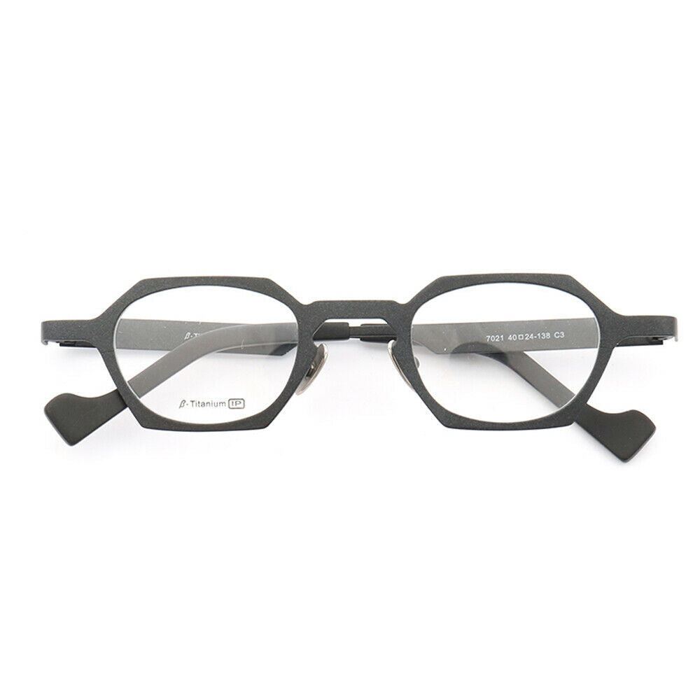 Peak | Hexagon Shaped Pure Titanium Eyeglasses | Lightweight Geometric Design