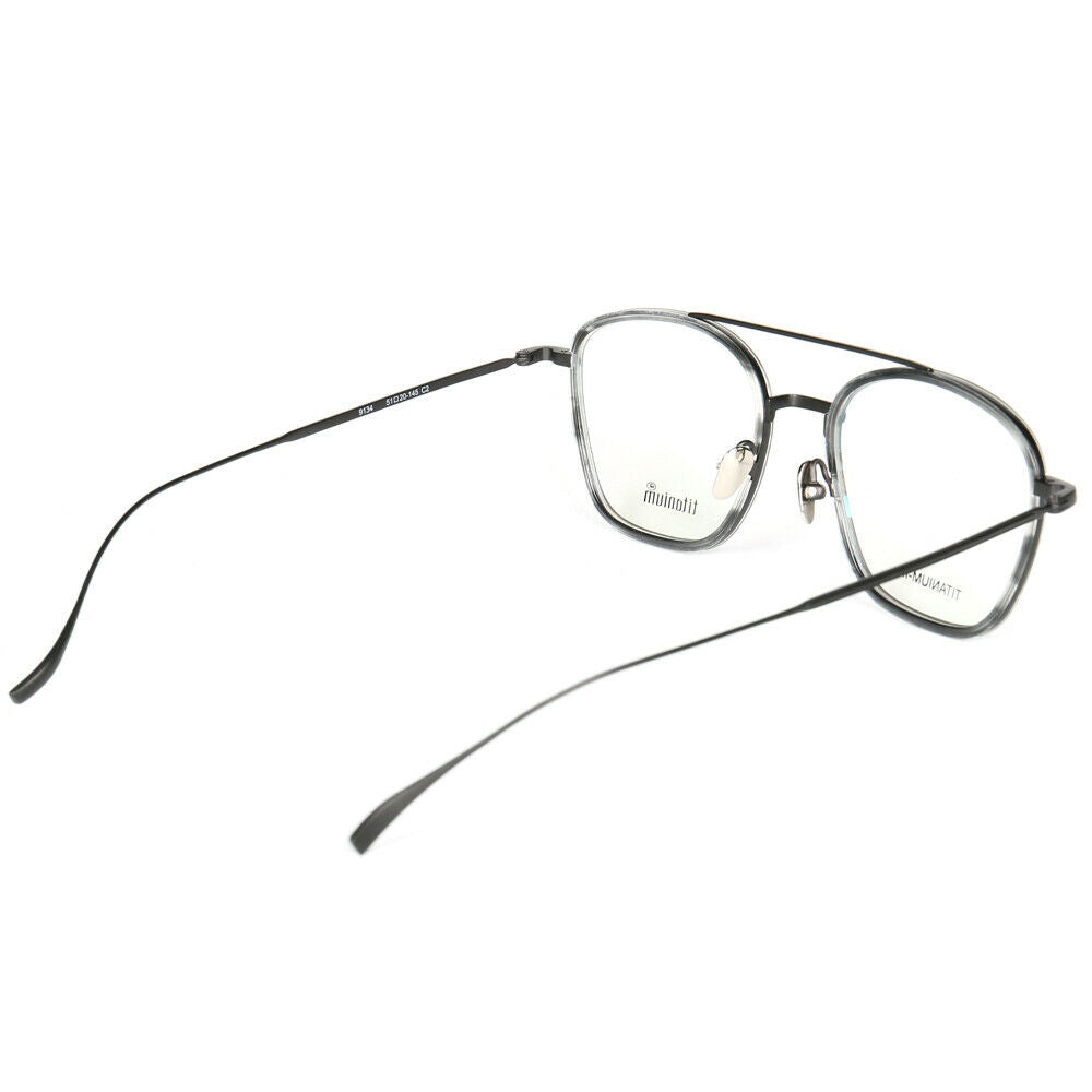 Irwin | 80s Style Pure Titanium Eyeglass Frames | Retro Glasses w/ Flat Top Design