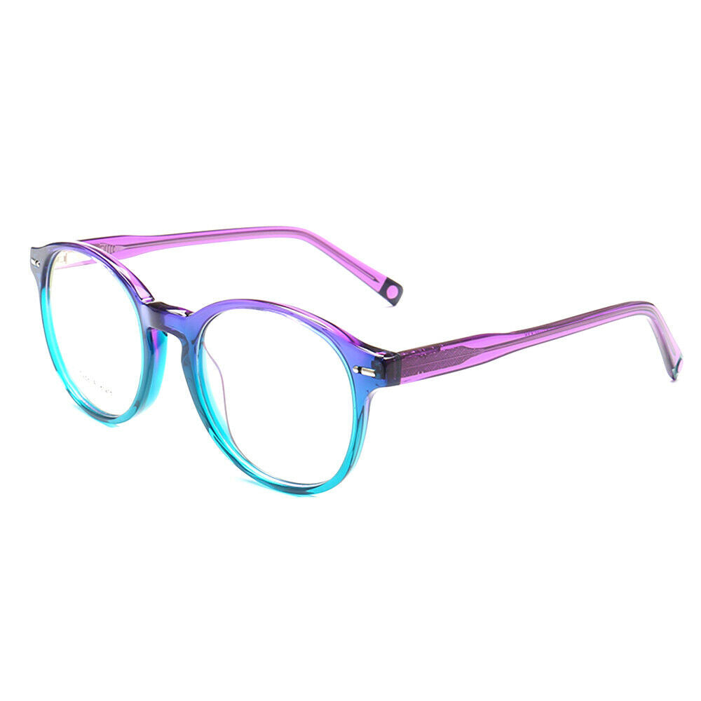 Glow | Classic Round Acetate Eyeglasses w/ Two Tone Design | Gradient Full Rim Glasses