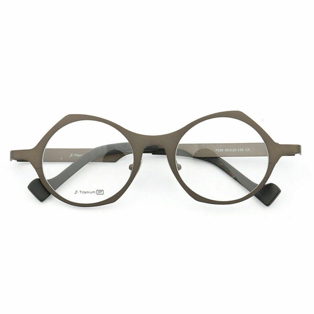 Carmen | Round Geometric Eyeglass Frames | Full Rim Titanium Unisex Glasses