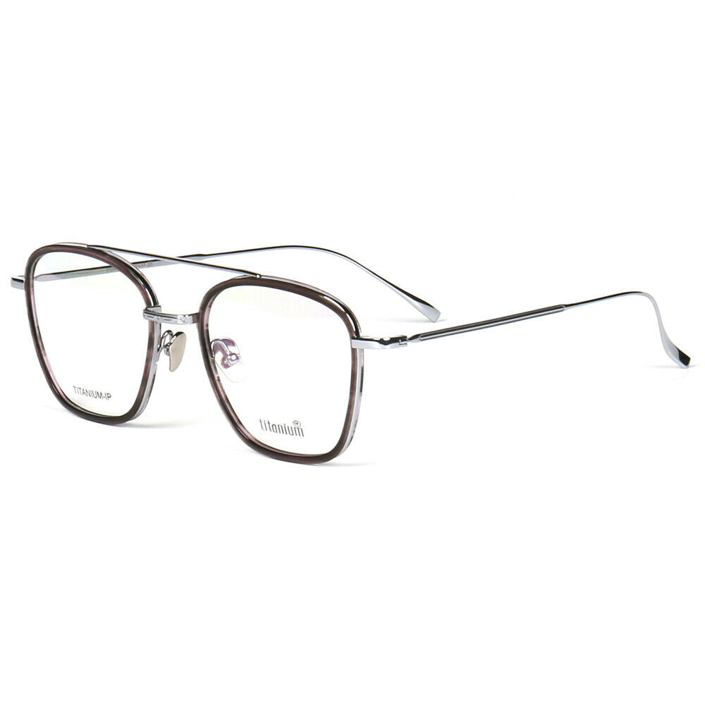 Irwin | 80s Style Pure Titanium Eyeglass Frames | Retro Glasses w/ Flat Top Design