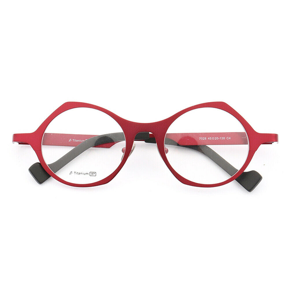 Carmen | Round Geometric Eyeglass Frames | Full Rim Titanium Unisex Glasses