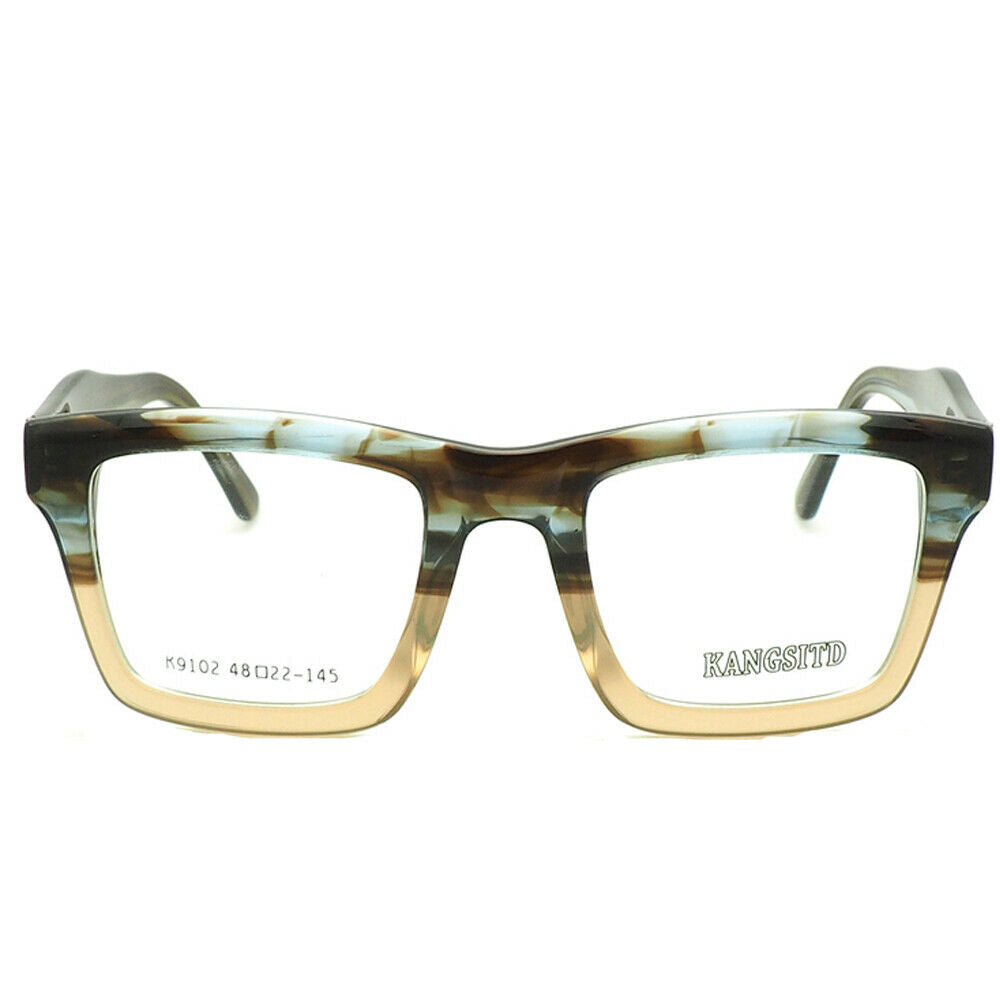 Earth | Stylish Two Tone Oversized Mens Eyeglasses | Retro Square Glasses Frames for Men